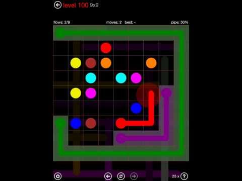 Video guide by iOS-Help: Flow Free 9x9 level 100 #flowfree