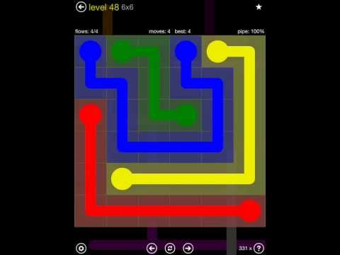 Video guide by iOS-Help: Flow Free 6x6 level 48 #flowfree