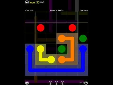 Video guide by iOS-Help: Flow Free 6x6 level 33 #flowfree
