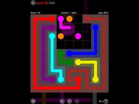 Video guide by iOS-Help: Flow Free 9x9 level 83 #flowfree