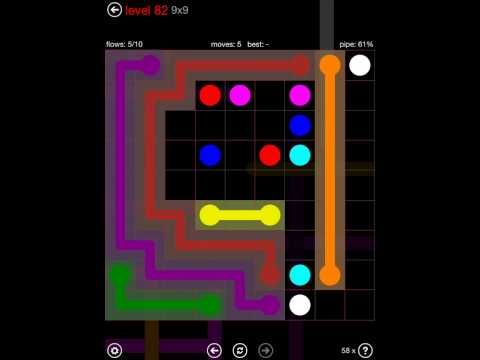 Video guide by iOS-Help: Flow Free 9x9 level 82 #flowfree
