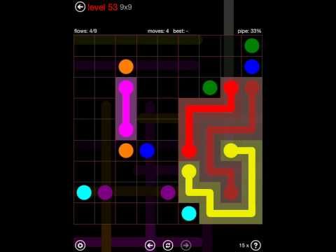 Video guide by iOS-Help: Flow Free 9x9 level 53 #flowfree