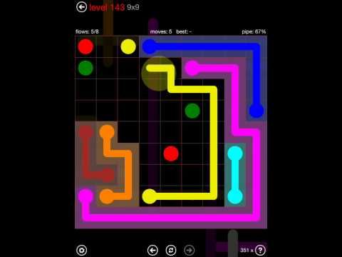 Video guide by iOS-Help: Flow Free 9x9 level 143 #flowfree