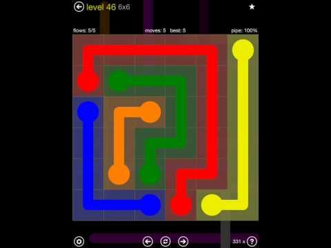 Video guide by iOS-Help: Flow Free 6x6 level 46 #flowfree