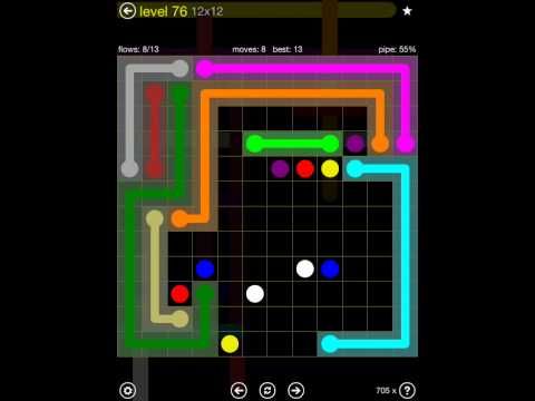 Video guide by iOS-Help: Flow Free 12x12 level 76 #flowfree