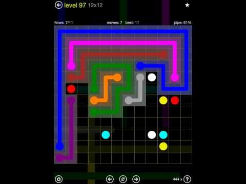 Video guide by iOS-Help: Flow Free 12x12 level 97 #flowfree