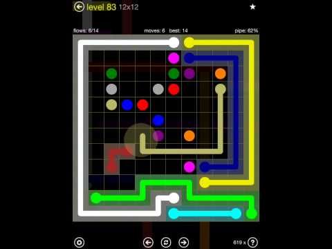 Video guide by iOS-Help: Flow Free 12x12 level 83 #flowfree