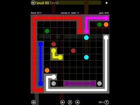 Video guide by iOS-Help: Flow Free 12x12 level 95 #flowfree