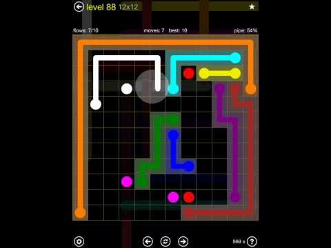Video guide by iOS-Help: Flow Free 12x12 level 88 #flowfree