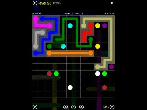 Video guide by iOS-Help: Flow Free 12x12 level 98 #flowfree