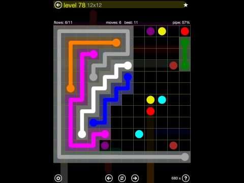 Video guide by iOS-Help: Flow Free 12x12 level 78 #flowfree