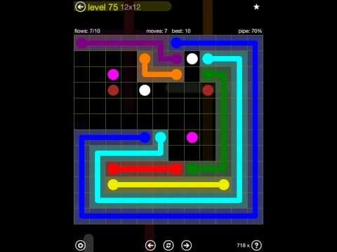 Video guide by iOS-Help: Flow Free 12x12 level 75 #flowfree