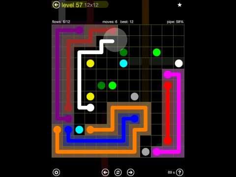 Video guide by iOS-Help: Flow Free 12x12 level 57 #flowfree