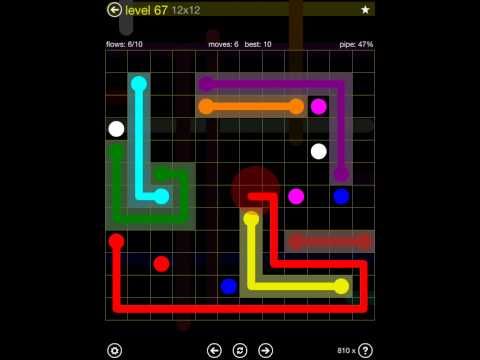 Video guide by iOS-Help: Flow Free 12x12 level 67 #flowfree