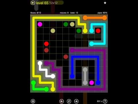 Video guide by iOS-Help: Flow Free 12x12 level 65 #flowfree
