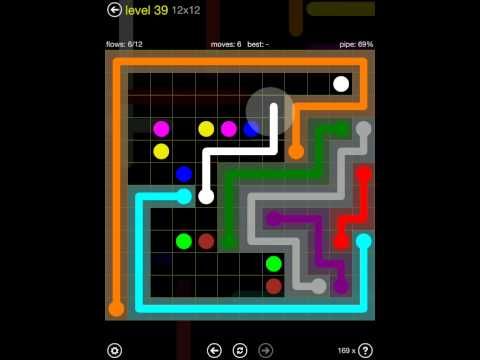 Video guide by iOS-Help: Flow Free 12x12 level 39 #flowfree