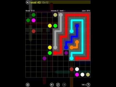 Video guide by iOS-Help: Flow Free 12x12 level 40 #flowfree