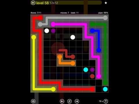 Video guide by iOS-Help: Flow Free 12x12 level 58 #flowfree