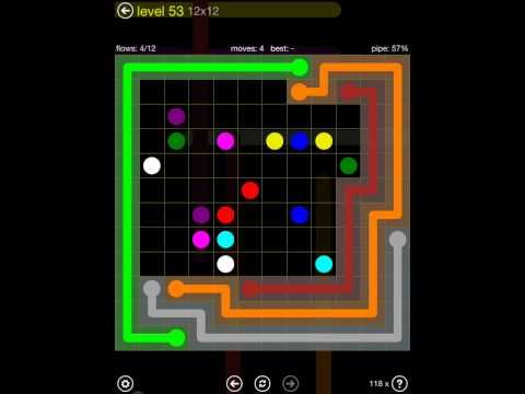 Video guide by iOS-Help: Flow Free 12x12 level 53 #flowfree