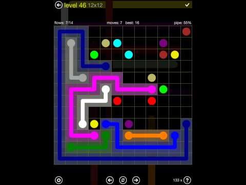 Video guide by iOS-Help: Flow Free 12x12 level 46 #flowfree