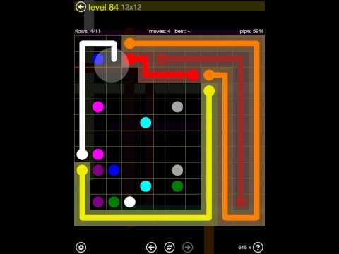 Video guide by iOS-Help: Flow Free 12x12 level 84 #flowfree