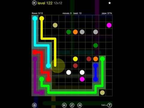 Video guide by iOS-Help: Flow Free 12x12 level 122 #flowfree