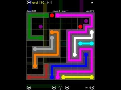Video guide by iOS-Help: Flow Free 12x12 level 110 #flowfree