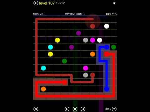 Video guide by iOS-Help: Flow Free 12x12 level 107 #flowfree