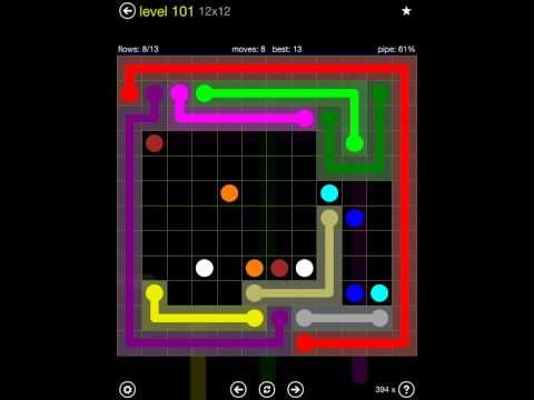 Video guide by iOS-Help: Flow Free 12x12 level 101 #flowfree
