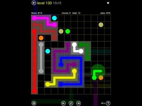 Video guide by iOS-Help: Flow Free 12x12 level 130 #flowfree