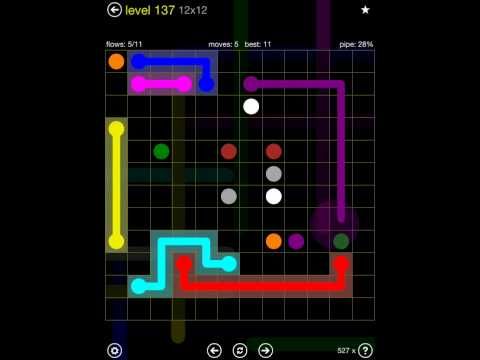 Video guide by iOS-Help: Flow Free 12x12 level 137 #flowfree