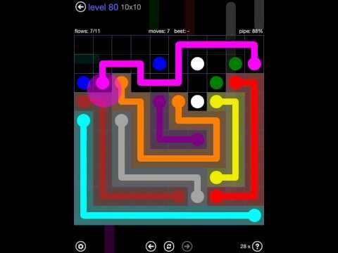 Video guide by iOS-Help: Flow Free 10x10 level 80 #flowfree