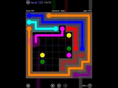 Video guide by iOS-Help: Flow Free 10x10 level 135 #flowfree