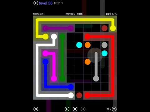 Video guide by iOS-Help: Flow Free 10x10 level 56 #flowfree