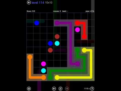 Video guide by iOS-Help: Flow Free 10x10 level 114 #flowfree