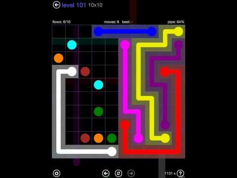 Video guide by iOS-Help: Flow Free 10x10 level 101 #flowfree