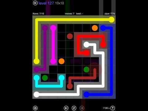 Video guide by iOS-Help: Flow Free 10x10 level 127 #flowfree