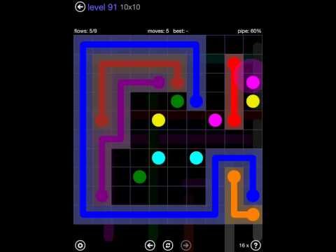 Video guide by iOS-Help: Flow Free 10x10 level 91 #flowfree