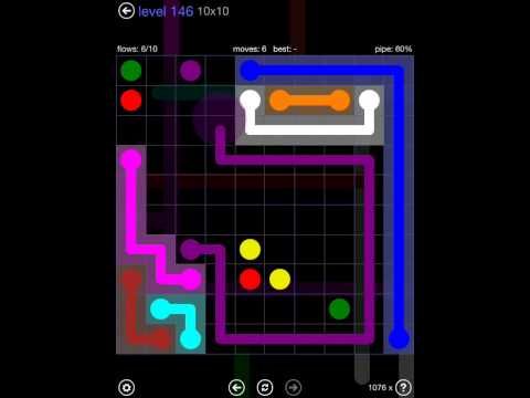 Video guide by iOS-Help: Flow Free 10x10 level 146 #flowfree