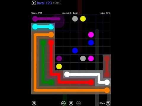Video guide by iOS-Help: Flow Free 10x10 level 123 #flowfree
