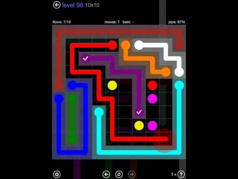 Video guide by iOS-Help: Flow Free 10x10 level 96 #flowfree