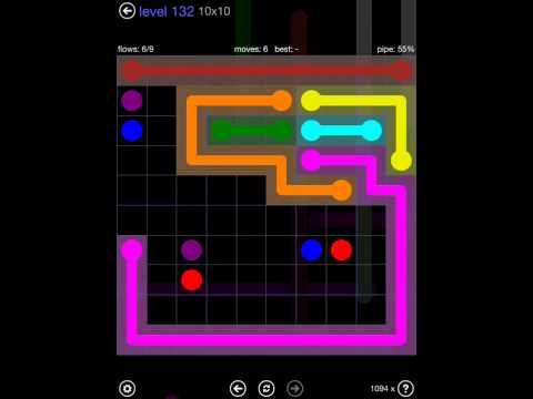 Video guide by iOS-Help: Flow Free 10x10 level 132 #flowfree