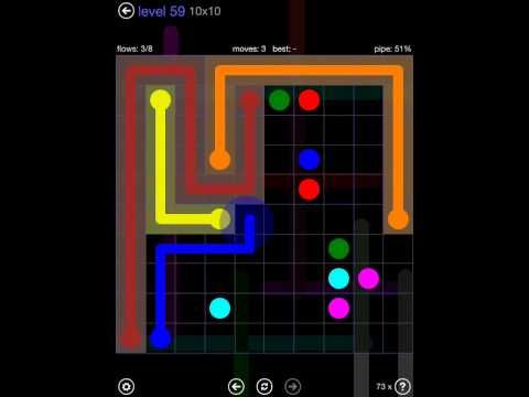 Video guide by iOS-Help: Flow Free 10x10 level 59 #flowfree