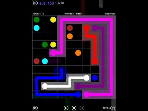 Video guide by iOS-Help: Flow Free 10x10 level 150 #flowfree