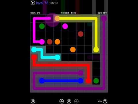 Video guide by iOS-Help: Flow Free 10x10 level 73 #flowfree