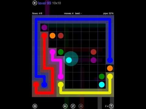 Video guide by iOS-Help: Flow Free 10x10 level 99 #flowfree