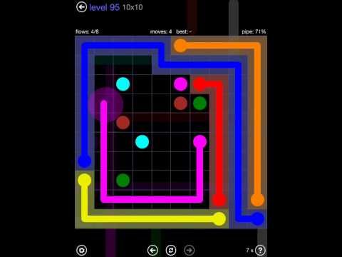 Video guide by iOS-Help: Flow Free 10x10 level 95 #flowfree