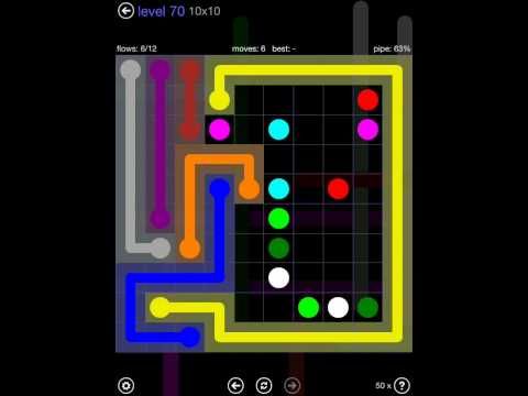 Video guide by iOS-Help: Flow Free 10x10 level 70 #flowfree