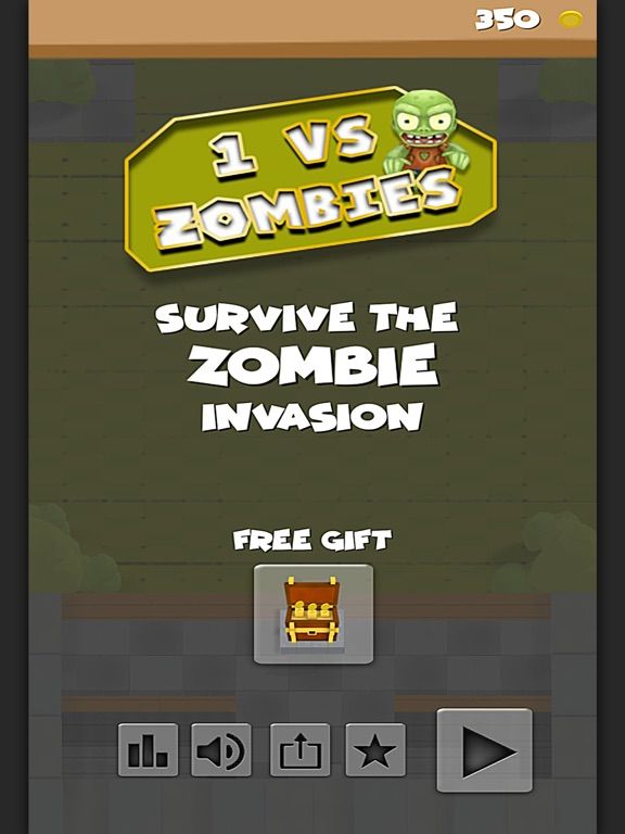 1 vs Zombies game screenshot