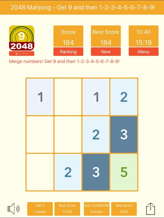 2048 Mahjong Pro- Get 9 game screenshot